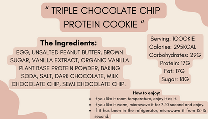 TRIPLE CHOCOLATE CHIP PROTEIN COOKIE